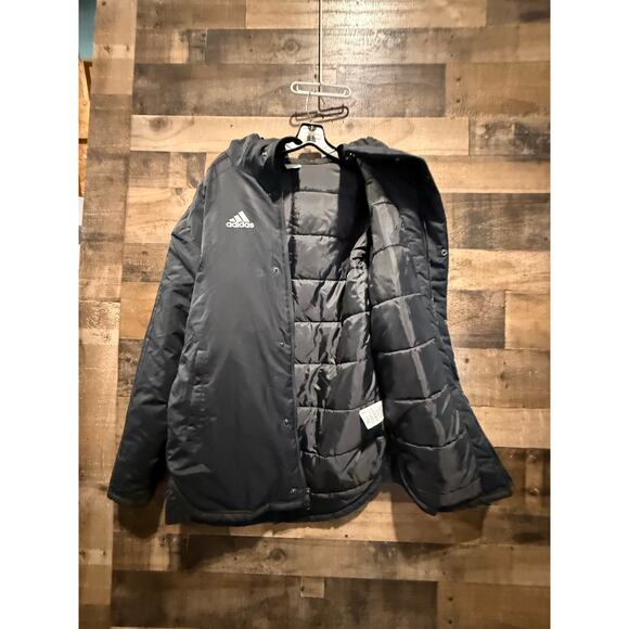 Adidas Stadium Parka- Black- Men Size S - Picture 5 of 8